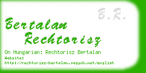 bertalan rechtorisz business card